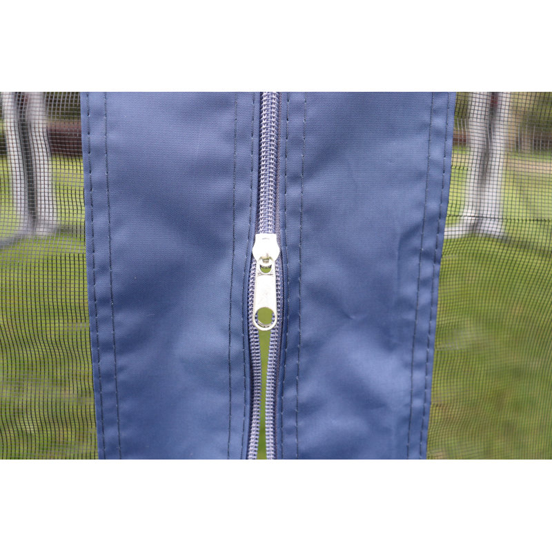 11X 11 Ft Double Roof Pop-Up Gazebo Canopy With Removable Zipper Netting, Blue