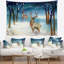 Paysage avec forêt hivernale avec tapisserie-28509318