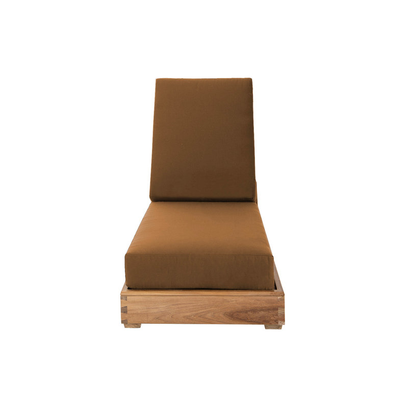 Chatsworth Outdoor Teak Chaise Lounge, Camel