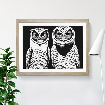 Monochrome Owls Vol.1 - Framed Print