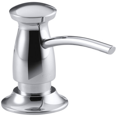 Transitional Design Refillable Soap Dispenser, Lotion Dispenser for Bathroom or Kitchen
