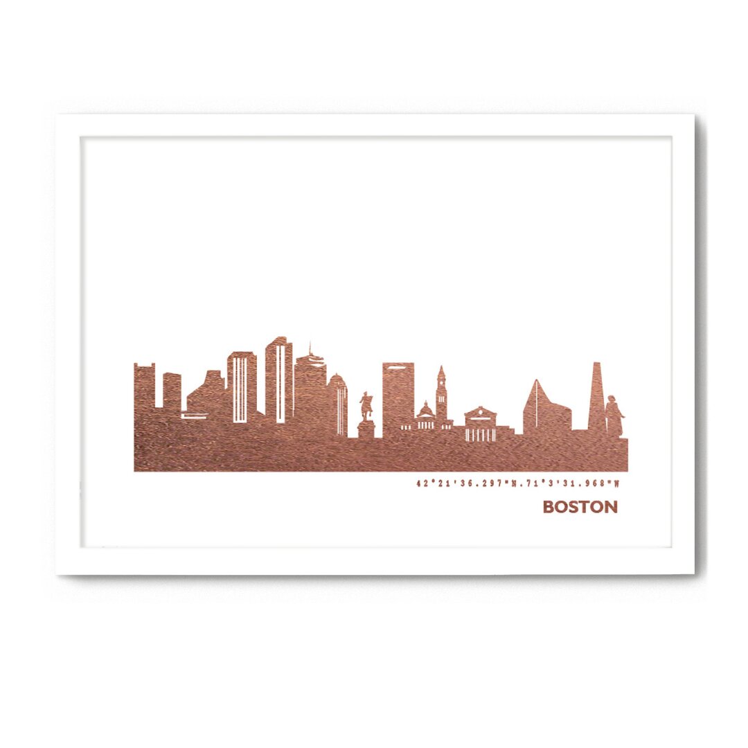 Gerahmtes Poster Boston Skyline