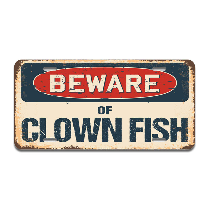 Cadre en aluminium «Beware of Clown Fish»