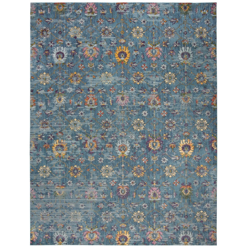 Athiya 100 Performance Floral Rug, Rectangle 9' x 12'