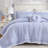 4 - Piece Comforter , Pattern, Double Ruffle Edge, Matching White Pillow, Brushed Microfiber , Soft Second Layer, Round Machine Washable-131527150-131527148