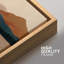 «Mid-Century Modern Brown Mountain Lake Landscape Decor», art mural, impression sur toile, 2 pièces-99016292-99016290