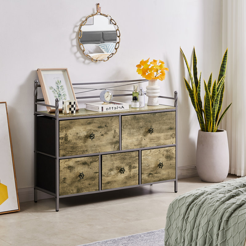 Commode 5 tiroirs pour le salon de la chambre à coucher