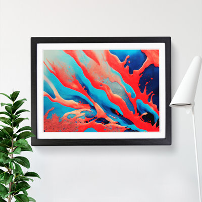 Coral Splatter - Single Picture Frame Painting