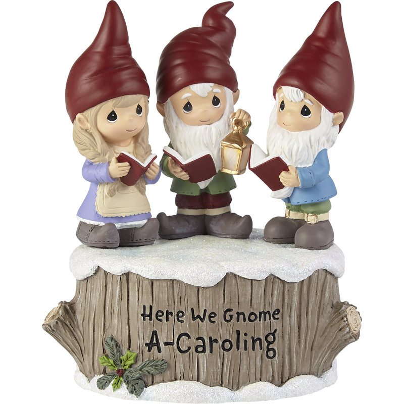 Here We Gnome A-Caroling Figurine