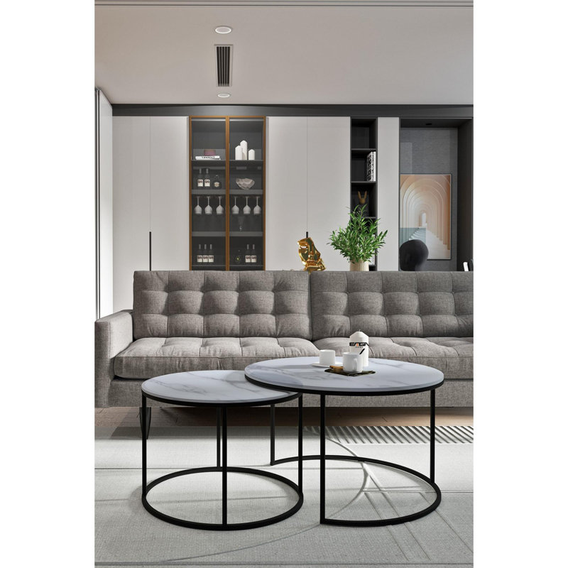 Glorias Coffee Table, White Marble