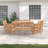 Anautica 8 - Person Teak Solid Wood Patio Dining Set Umbrella Hole Included Square Table