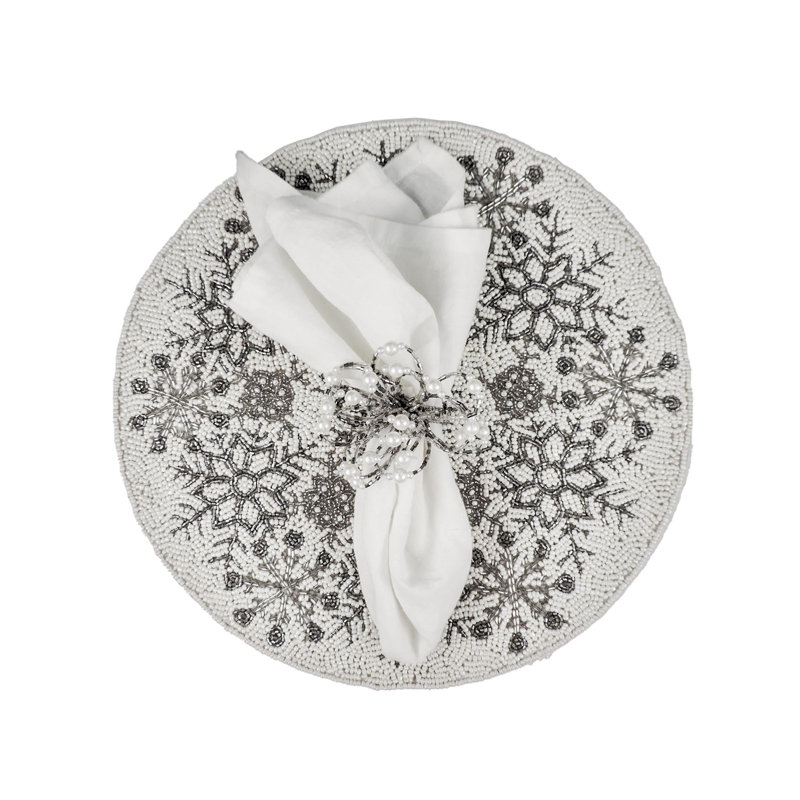 Ensemble de napperons Frosty Bead, Argent