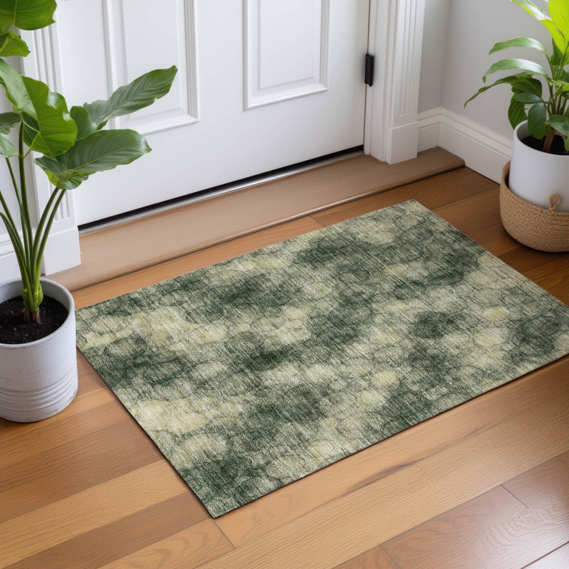 Machine Washable Indoor/Outdoor Chantille ACN2424 Abstract Rug, Rectangle 1'8" x 2'6"