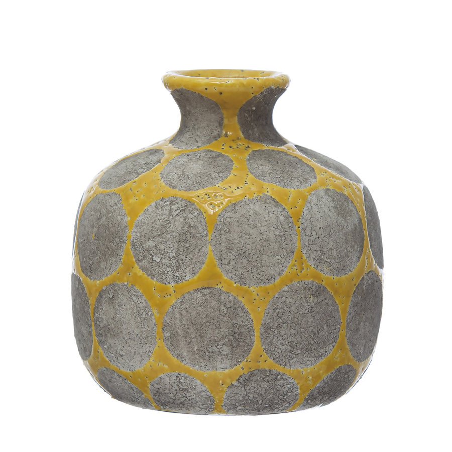 Dwana Terra-Cotta Vase With Wax Relief Dots