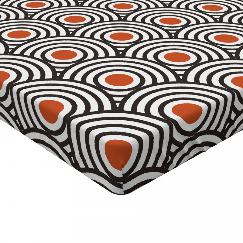 Microfiber Geometric Fitted Sheet, Queen Fitted Sheet, Geometric 1