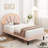 Aisaiah Velvet Upholstered Platform Bed with LED Headboard and Storage-949464353-949316127