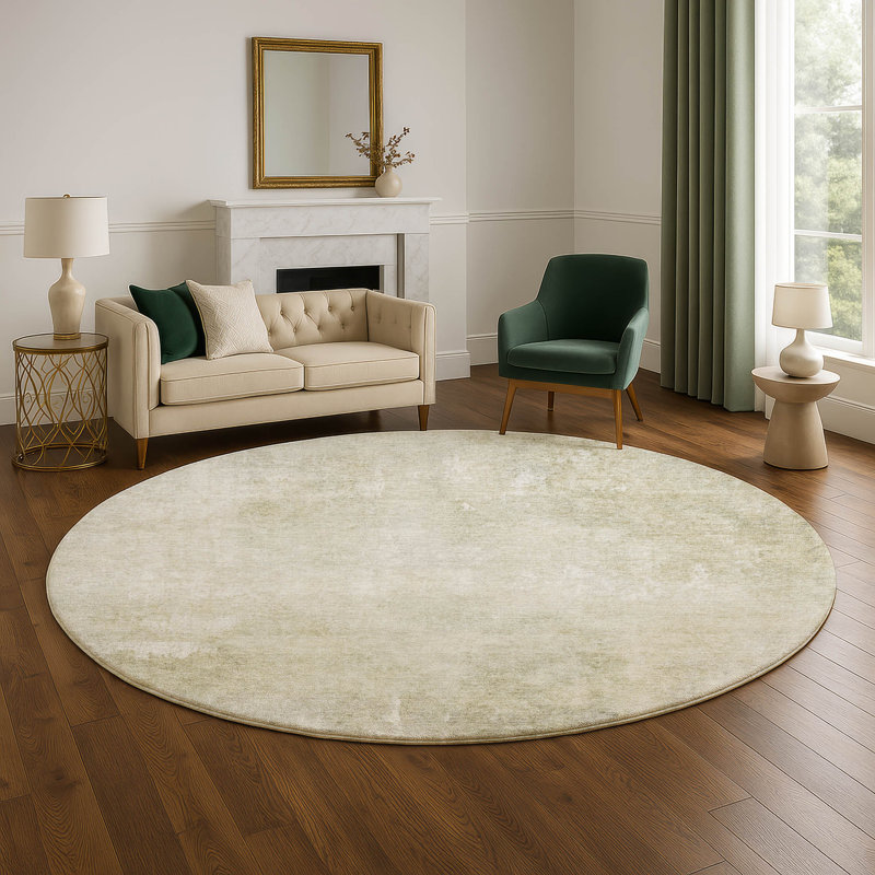 Premium Machine Washable Chelston AMF1852 Modern Rug, Round 8'