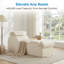 Chaise longue en velours S-Curve, beige-918982953