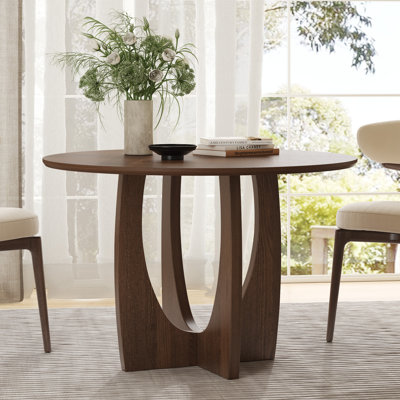 42" Cross Legs Soild Wood Round Dining Table