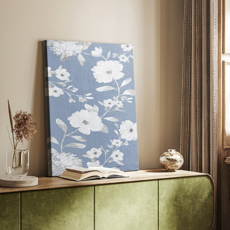 Bleu chinoiserie I - galerie Cavas, H 48 po x l 32 po