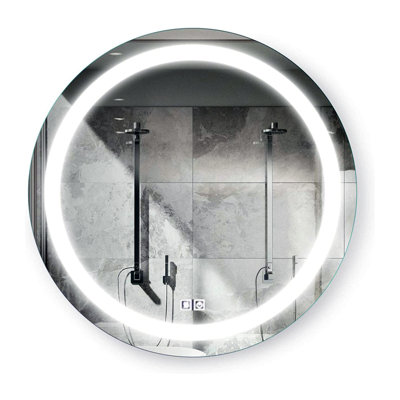 Miroir de salle de bain/meuble-lavabo à del rond Laniel