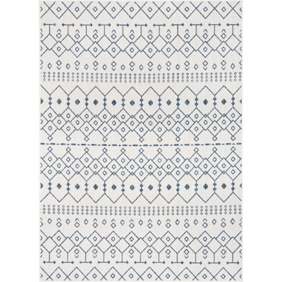 Tapis intérieur / extérieur bleu clair Marshanna