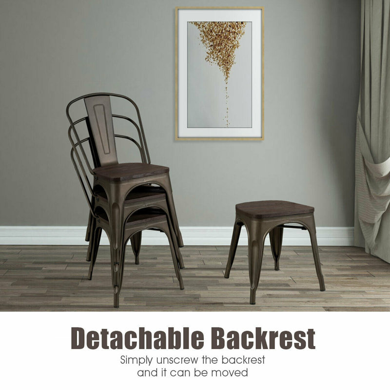 Clooney Counter Stool with Metal Frame