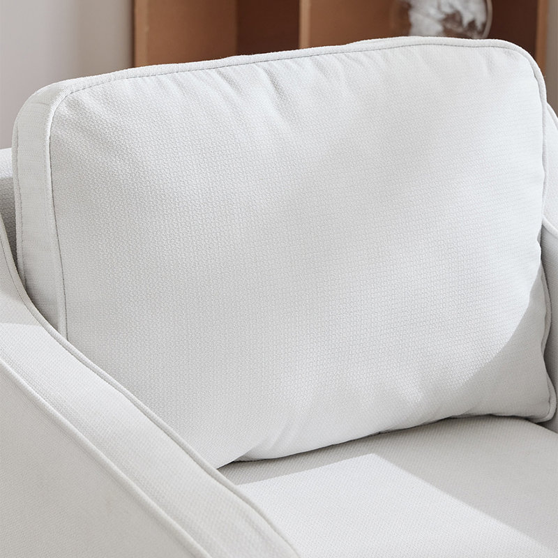 1 Seater Linen Sofa, White
