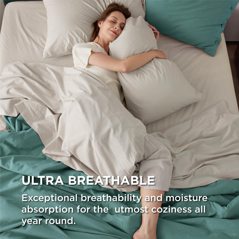 Bedsure 100% Cotton Bed Sheets with Deep Pocket Up to 16"
