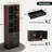 Adonia 73” Modern Style Tall Bookcase With Drawers And Doors, Home Office Wooden Bookshelf With 8 Storage Cubes-1710403354