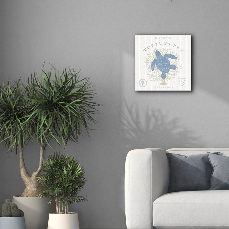 Toile épique Graffiti «Island Findings Vi Blue» par Sue Schlabach, 18 po x 18 po, H 18 po x l 18 po x P 0,75 po