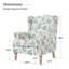 Fauteuil à oreilles tapissier surdimensionné de 30,9 po de large avec pieds en bois massif Farmhouse-1107198791