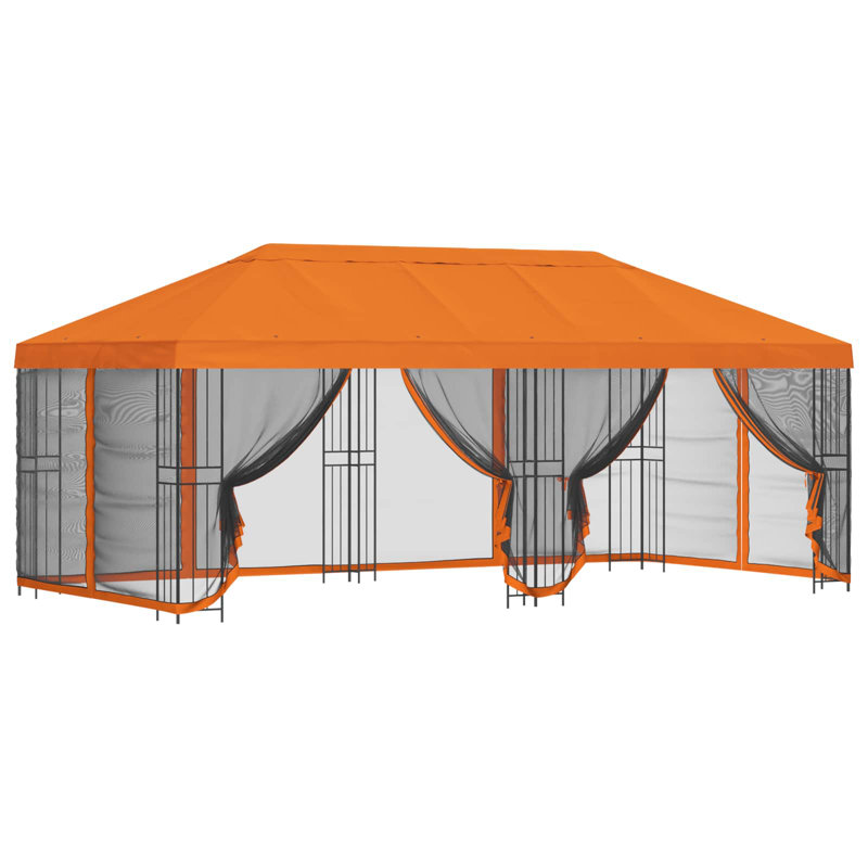 Vidaxl Gazebo Polyester And Steel, Orange