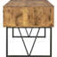 Bureau rustique couleur muscade à 4 tiroirs avec pattes en métal et design vintage, créant un espace de travail confortable au bureau, 73,7 cm de profondeur, étagères en bois au fini vieilli, pour une organisation optimale du bureau.