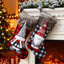 Ensemble de 4 grands bas de Noël pour cheminée, ensemble de bas de Noël de père Noël gnomes