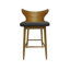 Ensemble de 2 tabourets de bar Mid-Century modernes, gris anthracite et naturel