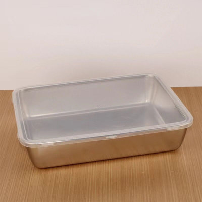 Stainless Steel Crisper Stainless Steel  Meal Tray Rectangular  Fridge Storage Box Oven Camping Picnic Tray