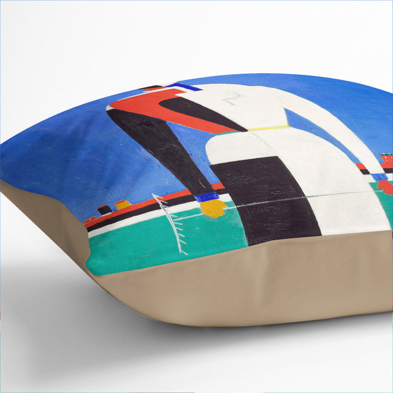 The Rake Scatter Cushion with Filling, 55cm H x 55cm W x 20cm D, Stone