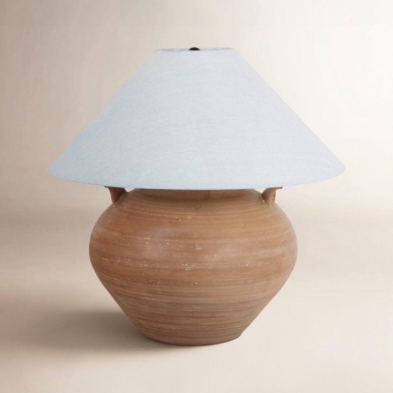 Civita Table Lamp, Aged Natural Terracotta