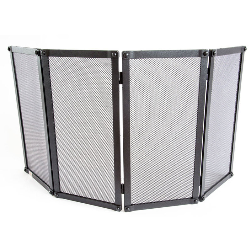 Victor 4 Panel Iron Fireplace Screen