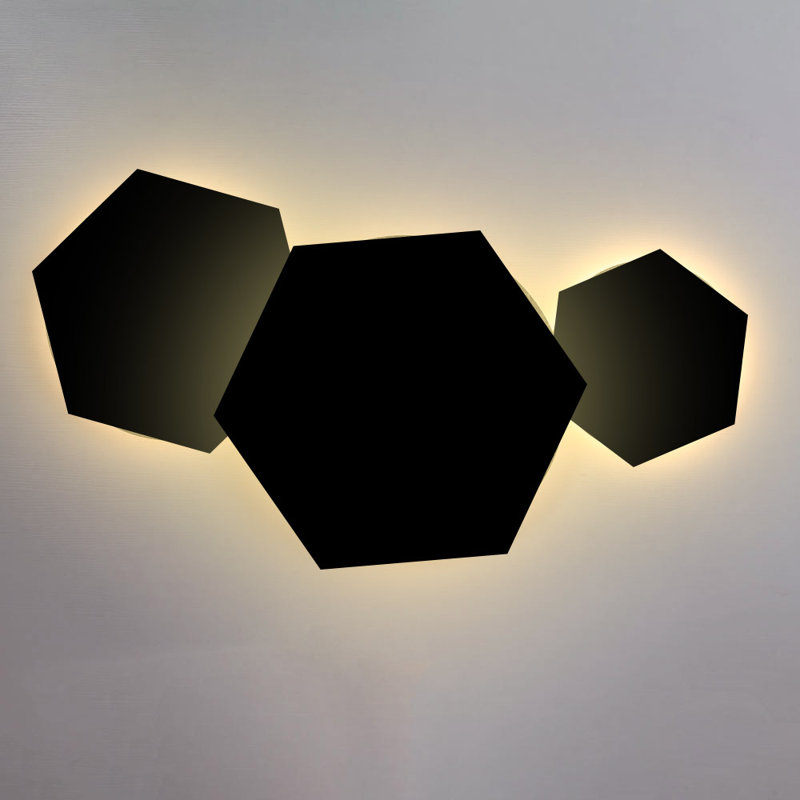 Hive LED wall light combination, Black, 35cm H x 45cm W x 55cm D