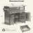 46.5'' Farmhouse Kitchen Island with Beaded Drape, Power Outlet, Drop Leaf, and Ample Storage on Lockable Wheels.-66335172