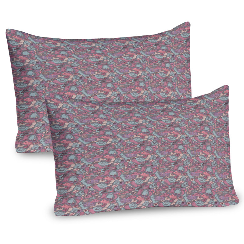 Ensemble de 2 taies décoratives et accessoires Ambesonne Fashion 136580, H 20 po x l 36 po