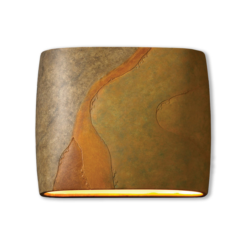 Applique murale 2 lumières Armance, Ardoise jaune récolte, H 9,75 po x l 12 po x P 4 po