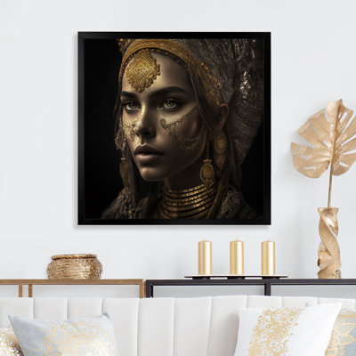 Vintage Gold Bohemian Woman II " Vintage Gold Bohemian Woman II " Color Photography Print