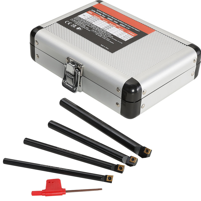 Porte-outils rotatif 4 pièces, 1/4 po, tour en métal robuste