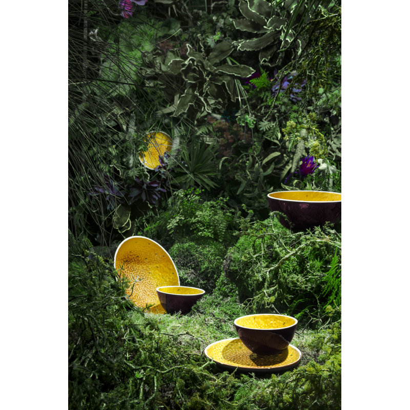 Tropical Fruits Earthenware Dessert Bowl