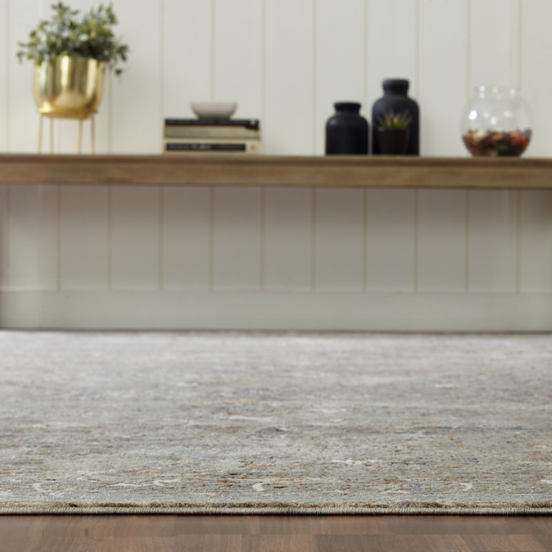Area Rug in Gray, Rectangle 3'11" x 5'11"