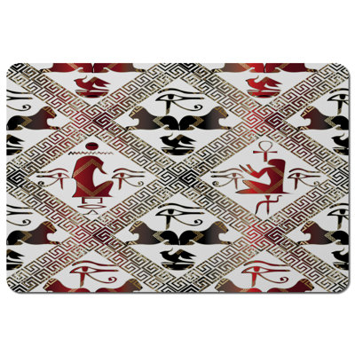 Arisdages Polyester-Coated Hardboard Geometric Rectangle Placemat
