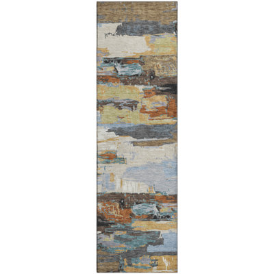Premium Machine Washable Mayfield AMF2249 Abstract Rug
